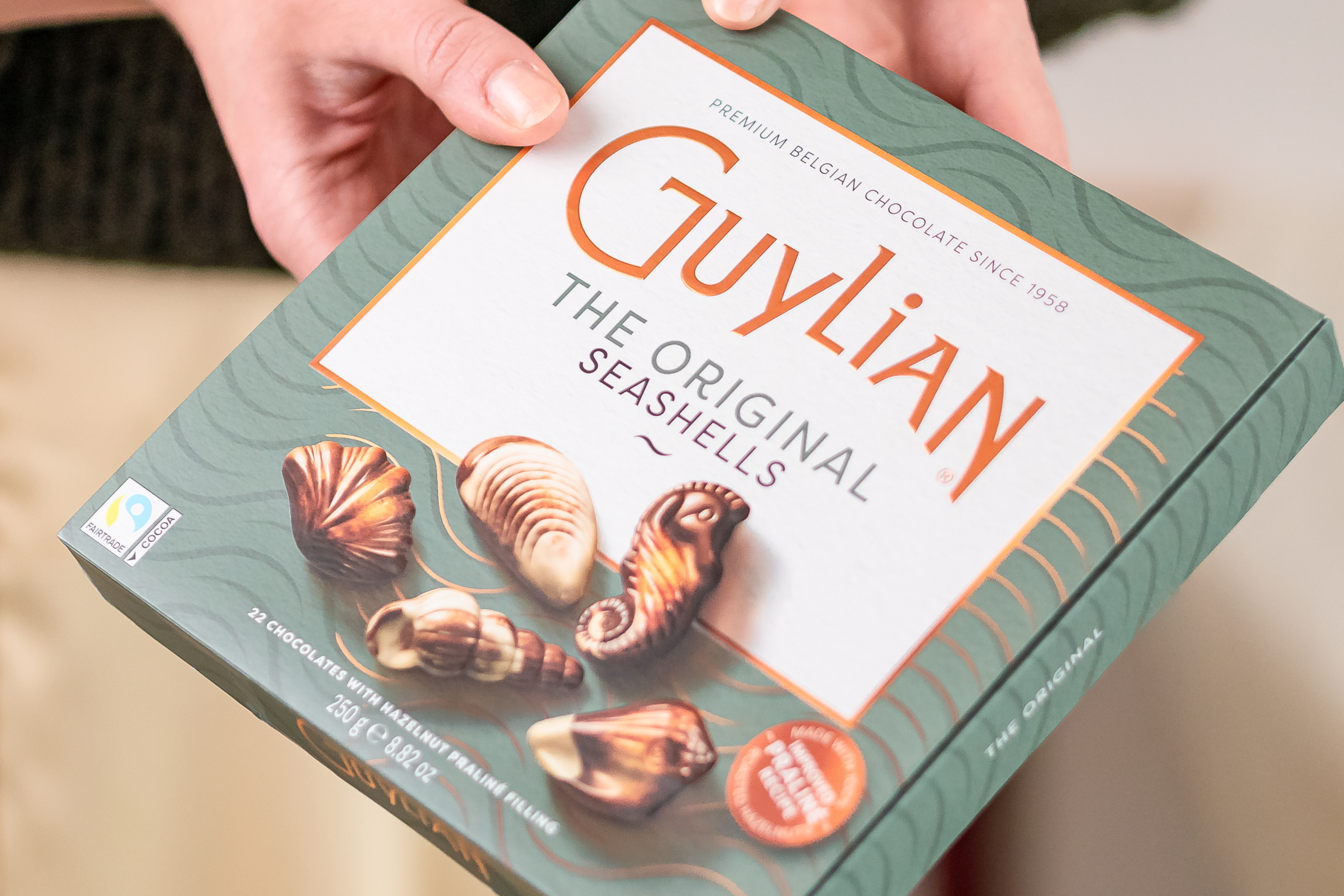Eine Schachtel Schokolade von Guylian Seashells